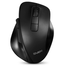 Wireless Mouse SVEN RX-525SW, 800-1600, 6 buttons, Ergonomic, 74g., 1xAA, 2.4Ghz, Black