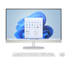 Computer All-in-One HP 27-cr0085ci, 27", AMD Ryzen 5 7520U, 16GB/512GB, Fără SO, Alb