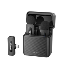 Microfon portabil pentru înregistrare vocală Boya BY-V30, Fără fir, Negru
