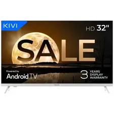 32" LED SMART TV KIVI 32H760QW, 1366x768 HD, Android TV, White