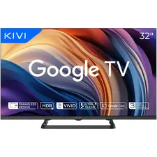 32" LED SMART TV KIVI 32H710QB, 1366x768 HD, Google TV, Black