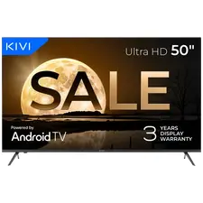 50" LED SMART TV KIVI 50U760QB, Real 4K, 3840x2160, Android TV, Black