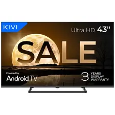 43" LED SMART TV KIVI 43U710QB, Real 4K, 3840x2160, Google TV, Black