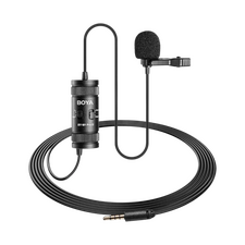 Microfon portabil pentru înregistrare vocală Boya BY-M1 Pro II, Cu fir, Negru