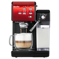 Cafetiera manuala Breville Prima Latte II VCF109X-01, 1050W, Roșu