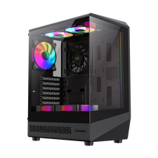 Компьютерный корпус Gamemax Vista COC AB, Midi-Tower, Без блока питания, Чёрный