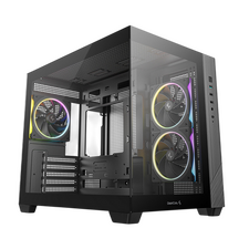 Компьютерный корпус Deepcool CG330 3F, Midi-Tower, Без блока питания, Чёрный