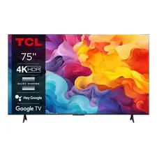 75" LED SMART TV TCL 75V6B, Real 4K, 3840x2160, Google TV, Black