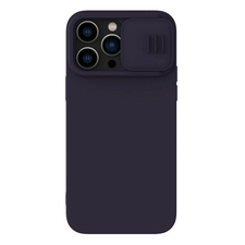 Husă Nillkin iPhone 14 Pro CamShield Silky Magnetic Silicone, Albastru