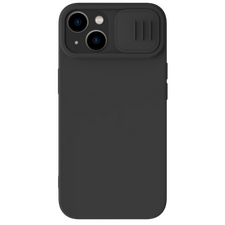 Husă Nillkin iPhone 15 Plus, CamShield Silky Silicone, Elegant Black