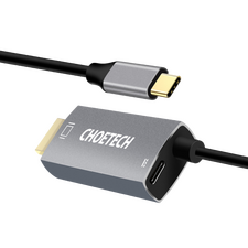 Adaptor USB Choetech XCH-M180, USB Type-C (F) - HDMI (F), 1,8m, Argintiu
