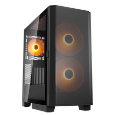 Carcasă PC Cougar Airface FLO RGB, Midi-Tower, Fără PSU, Negru