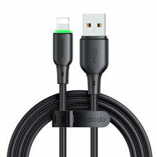 Cablu Mcdodo Seria Alpha USB-A la Lightning cu LED 2A 1,2 m, negru