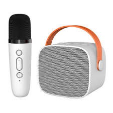 KTV Portable Karaoke Set Microphone and Speaker P2, 6W, White