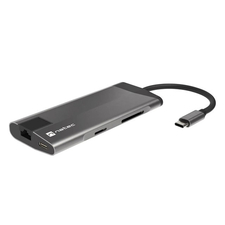 Natec Fowler Plus Hub Usb-c Multiport Adaptor 8 în 1, Usb 3.0 3x, Hdmi 4k, Usb-c Pd, Rj45, Sd, Micro