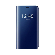 Carcasă cu cască oglindă Flip Samsung A10, albastru închis