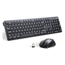 UGREEN Tastatură combo fără fir și mouse ergonomic US MK006, negru