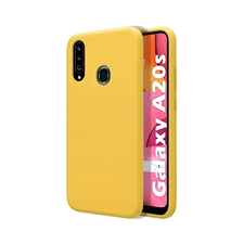 Husă pentru cască Liquid Silicone Samsung A20S, galben