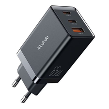 Mcdodo GaN 5 mini încărcătoare 2xType-C 1xUSB 65W, negru