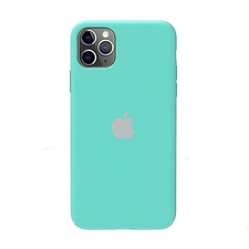 Husă pentru cască Liquid Silicone iPhone 11 Pro, albastru marin