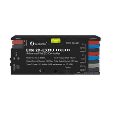 Gledopto Elite 2D-EXMU Advanced ESP32 WLED Digital LED Controller RGB/RGBW/RGBCCT cu LAN (GL-C-616WL), DC5~24V, ieșire totală max 15A, max 800ICs