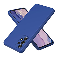 Carcasă Helmet Liquid Silicone Samsung A32, albastru Denim