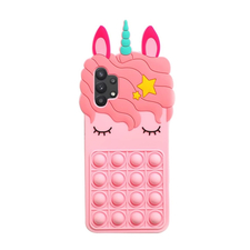 Cască caz lichid silicon Popit Unicorn Samsung A32, Mix