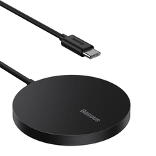 Baseus Wireless Charger Simple Mini Magnetic Type-C 15W Q1 (MagSafe pentru iPhone), negru
