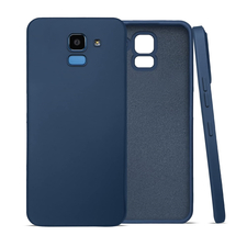 Carcasă Cască TPU Suede Samsung J6 (2018), albastru închis