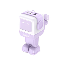 UGREEN Nexode Robot GaN Încărcător USB-A+2*USB-C 65W, Violet