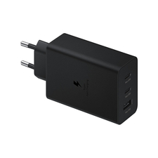 Încărcător de perete Samsung 2xType-C + 1xType-A Trio de încărcare super rapidă 65W, negru