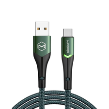 Mcdodo Cable Magnificence Series USB-A la Lightning cu LED de comutare 1.2m 2.0A, verde