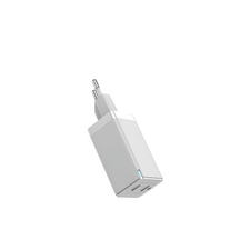 Încărcător de perete pentru cască GaN 1*USB-A+2*Type-C 65W 6A, alb