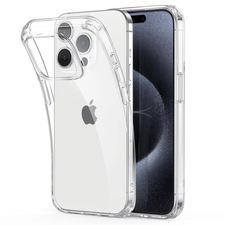 Carcasă cască TPU moale iPhone 15 Pro, transparentă