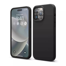 Husă pentru cască Liquid Silicone iPhone 14 Pro, negru