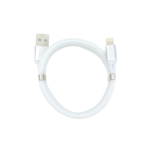 Helmet Cable USB to Lightning With Magnetic Organizer 1m, White