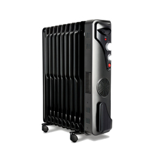 Radiator Raf Oil + ventilator turbo R.1129B, 11 secțiuni, 2900W, negru