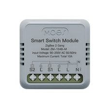 Moes Zigbee Mini Smart Switch Modul 2 Gang 10A (fir neutru)