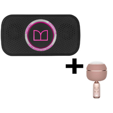 Microfon Monster + difuzor fără fir Superstar roz