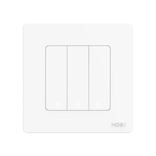 Moes Zigbee Star Ring Smart Push Button Switch 3 Gang (neutru opțional), alb