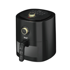 Raf Air Fryer R.5332B, fereastră transparentă, 4L, 1300W, negru