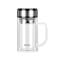 Aichiw cană termos din sticlă cu sistem de infuzie AI-D163 380 ML