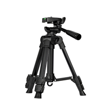 Trepied Fotografie Professional Aluminiu 125cm (Buton de blocare, Suport Smooth 360°), Negru F-13T