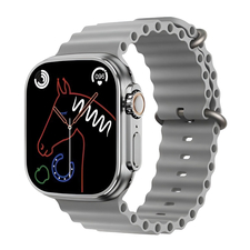 Charome Smart Watch HD Call T8s Ultra Max, cu 2 curele, argintiu