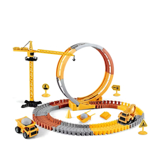 Set de jucării pentru șantier de construcții cu macara (273 piese)