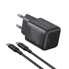 UGREEN Încărcător de perete GaN cu Сable Type-C, 1*Type-C, 30W QC4.0, X513, negru