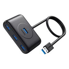 UGREEN HUB 4in1 USB 3.0 cu adaptor Type-C la 4*USB 3.0 1M CR113, negru