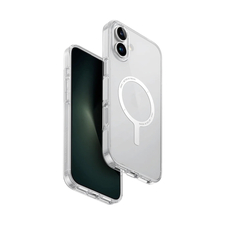Carcasă Uniq pentru iPhone 16 Plus Hybrid Clario (ECO) cu încărcare Magclick, transparentă