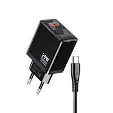 Jokade Încărcător de perete 1*USB-A 5A, 20W cu cablu Type-C JB086, negru