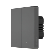 Întrerupător de perete inteligent Wi-Fi Sonoff SwitchMan M5 2-Gang (fir neutru), Dim Gray